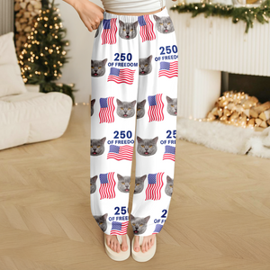 Custom Cute Cat Photo America 250 Years Of Freedom Sweatpants LM32 895847