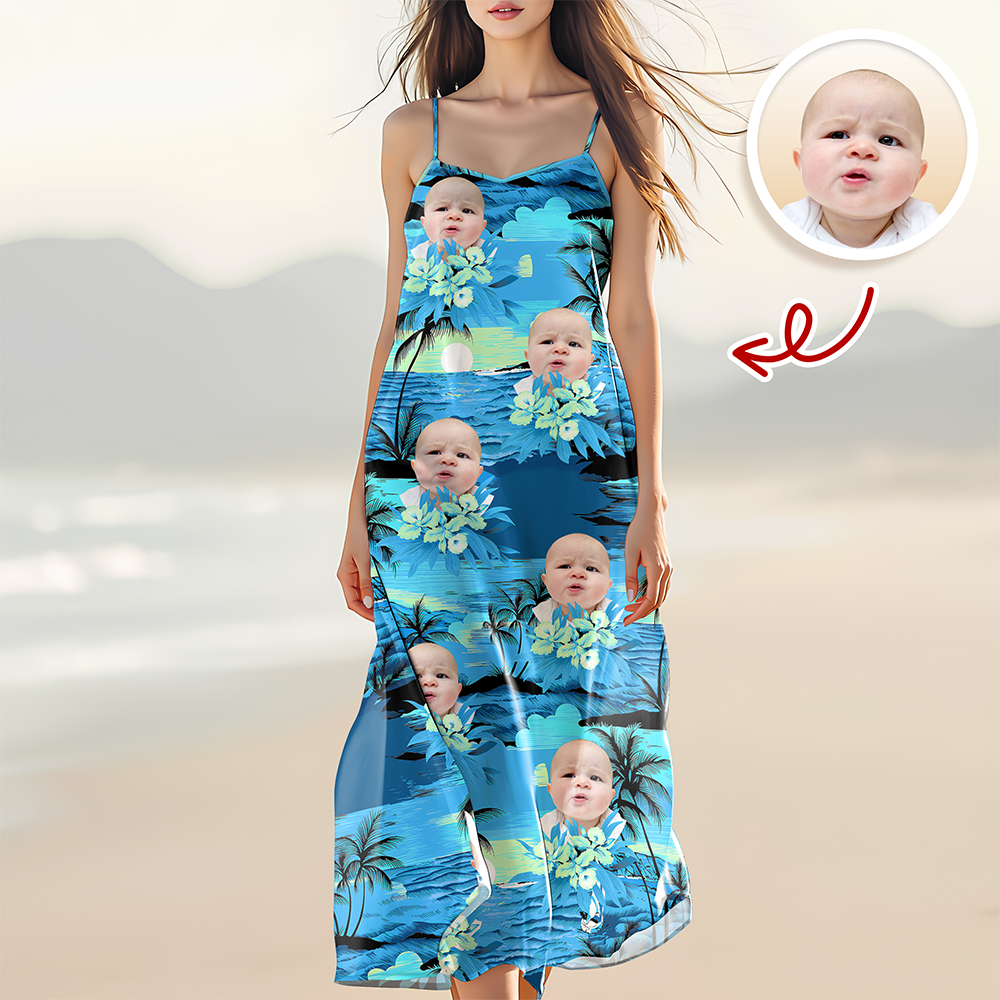 Custom Photo Summer Beach Hawaii Cami Maxi Dress HO82 901998