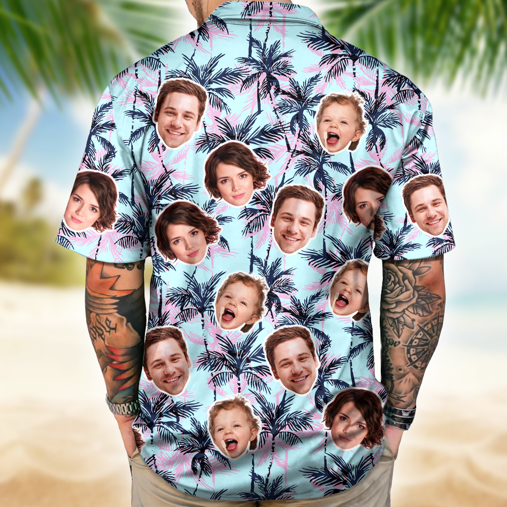 Custom Human Face Photo On Family Hawaii Shirt TH10 892647
