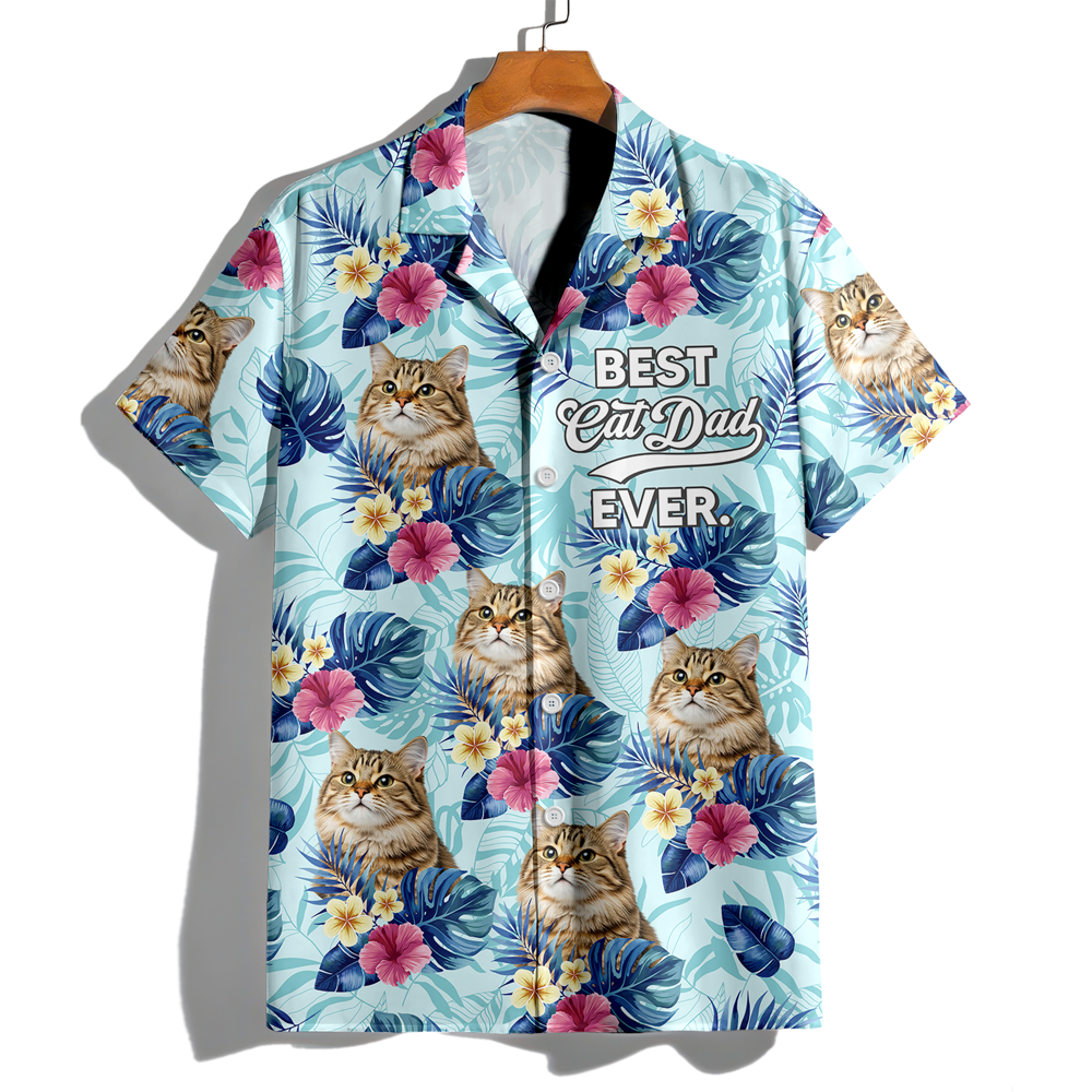 Custom Dog Cat Photo Best Dog Dad Ever Hawaiian Shirt Summer Gift CH07 896060