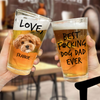 Custom Photo Best F*cking Dog Dad Ever Beer Glass Gift For Dog Lover CH07 895590