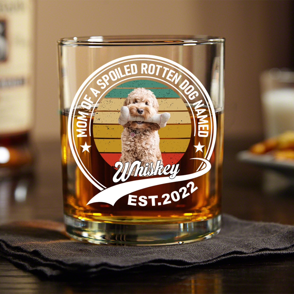 Custom Photo This Human Belongs To Pet - Personalized Whiskey Glass CH07 895492