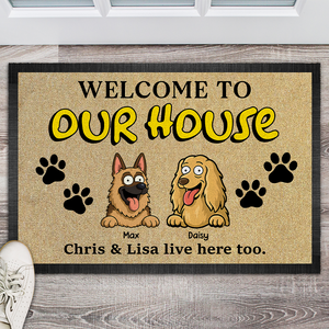 Personalized Welcome to Our House For Dog Lovers Doormats LM32 893387