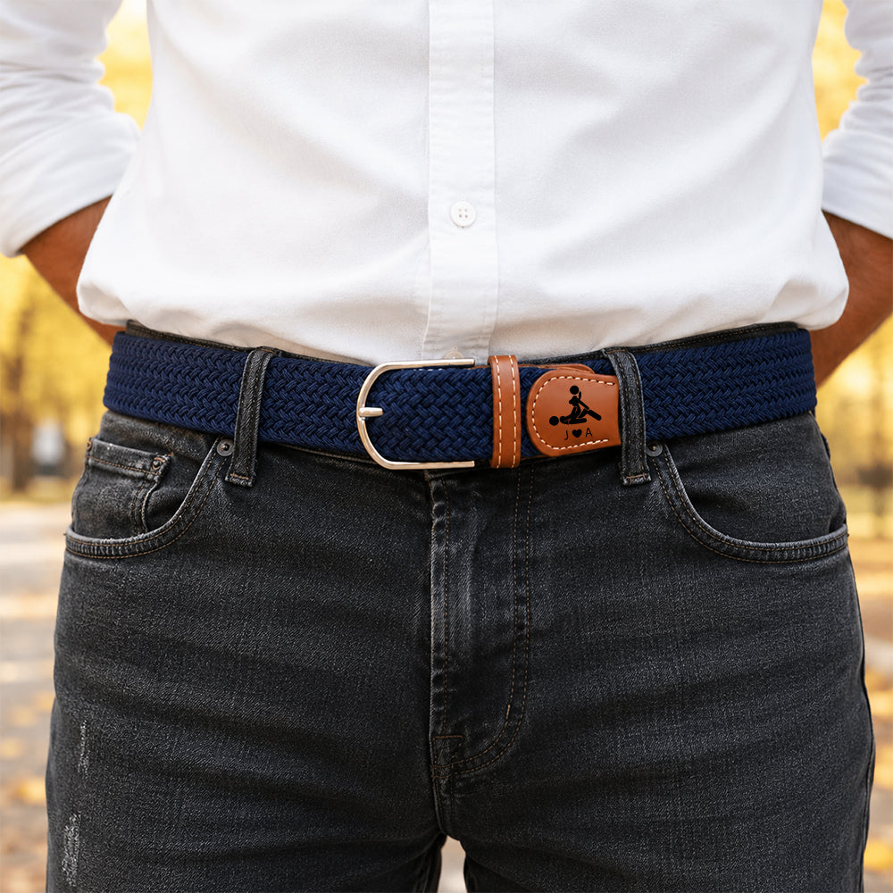 Personalized Funny Adult Elastic Woven Belt Naughty Gift For Husband Boyfriend CH07 180382