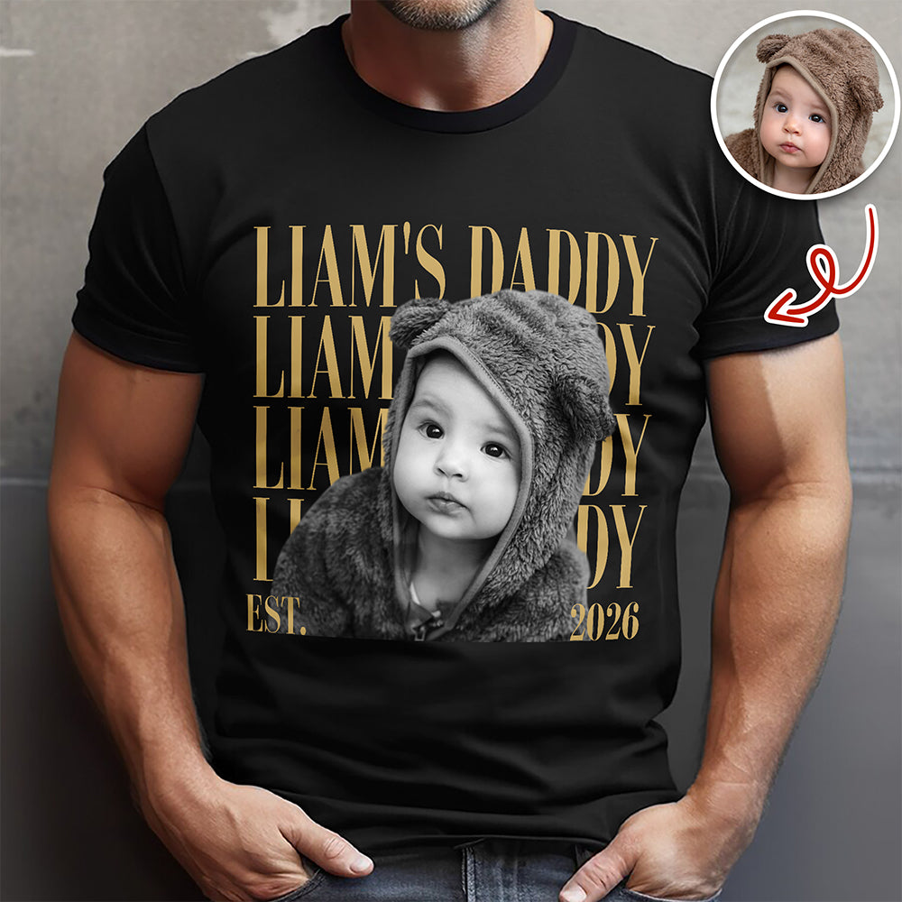 Personalized Vintage Photo Dad, Mom Est. Comfort Shirt HA75 921414