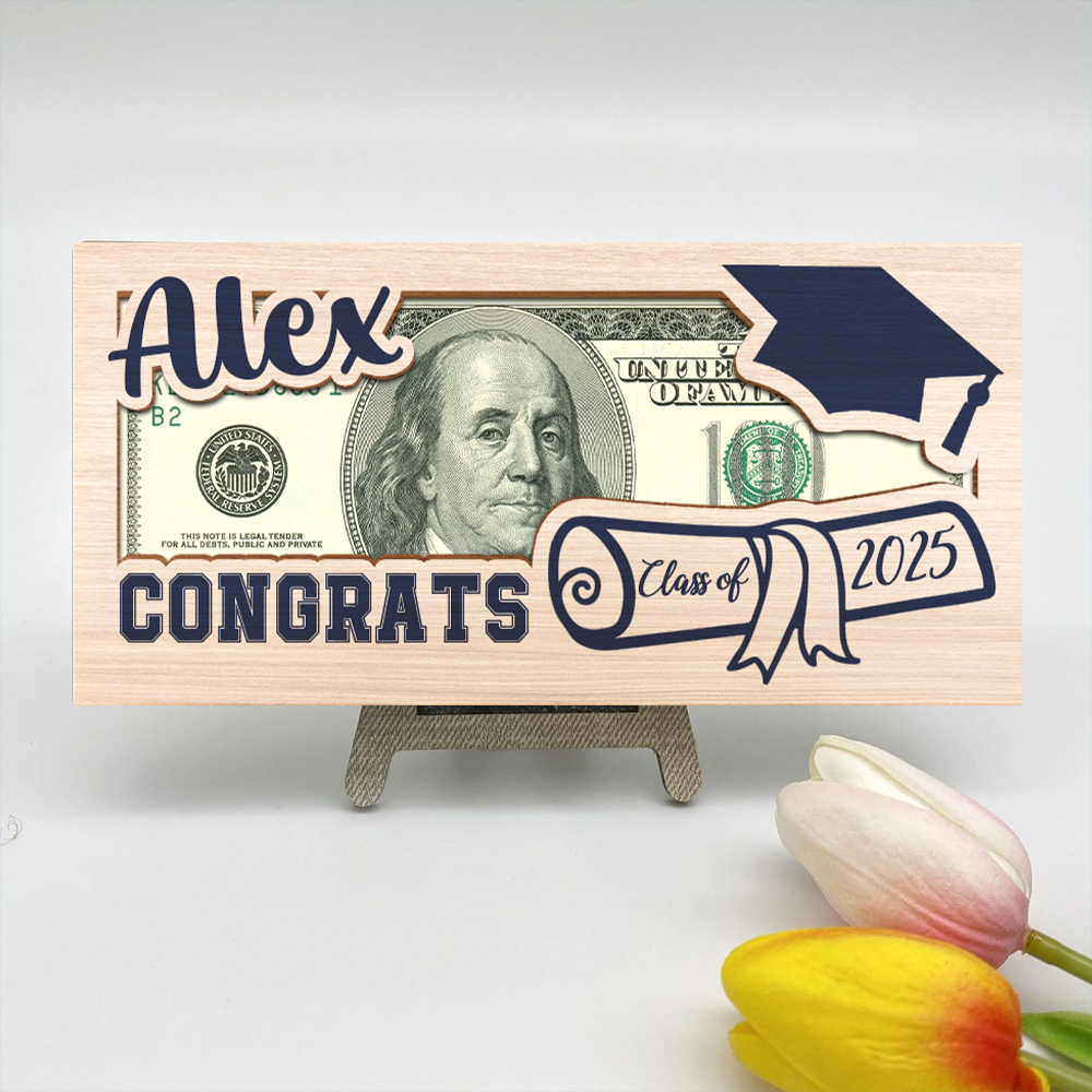 Customized Class Of 2025 Graduation Gifts Wood Money Holder HO82 893566