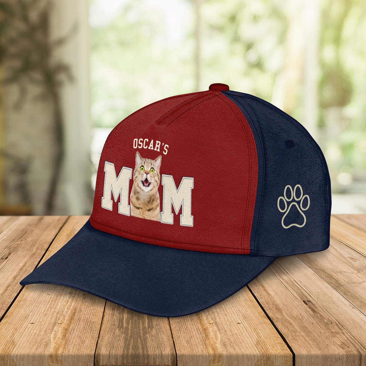 Custom Cat Photo Embroidered Effect Classic Cap Personalized Cat Mom Cat Dad Gifts CH07 899410