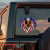 American Eagle With Flag Patriotic Car Window Decal Sticker HA75 898394
