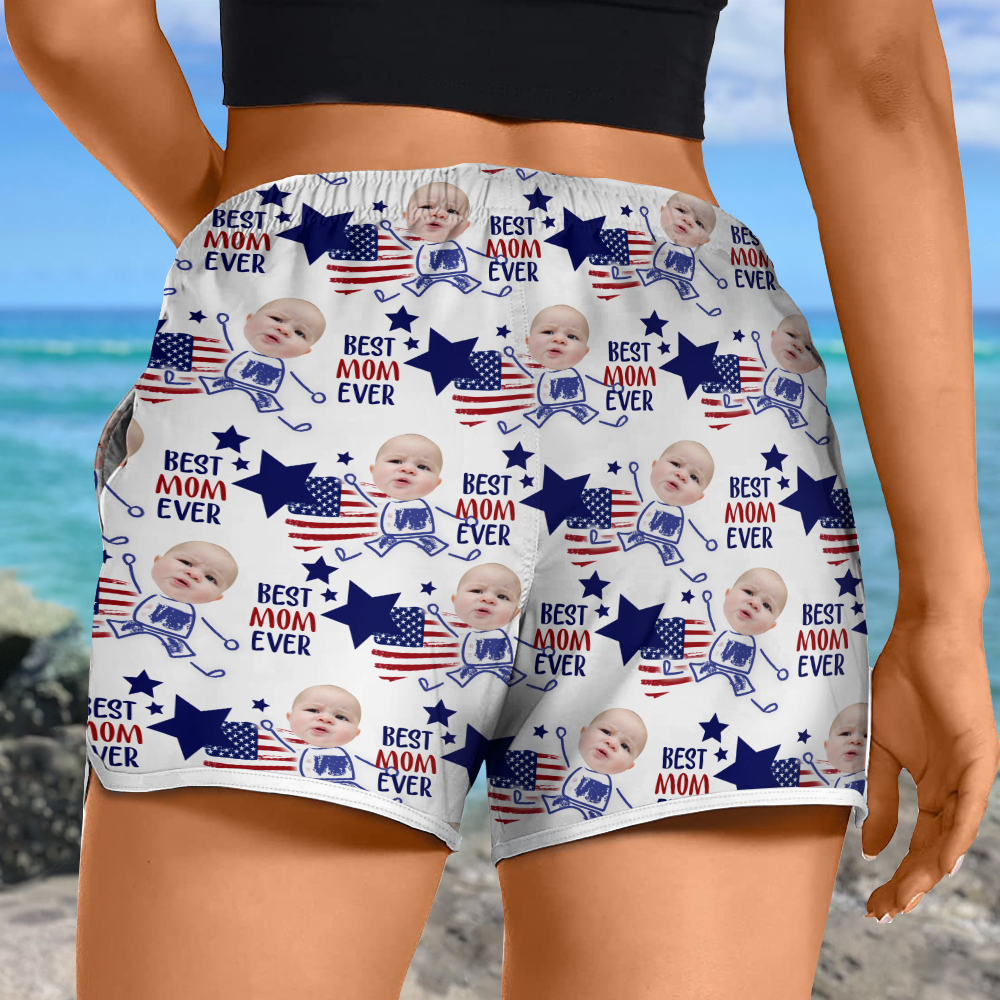 Custom Photo Best Mom Ever Women's Beach Short For Summer TH10 892899