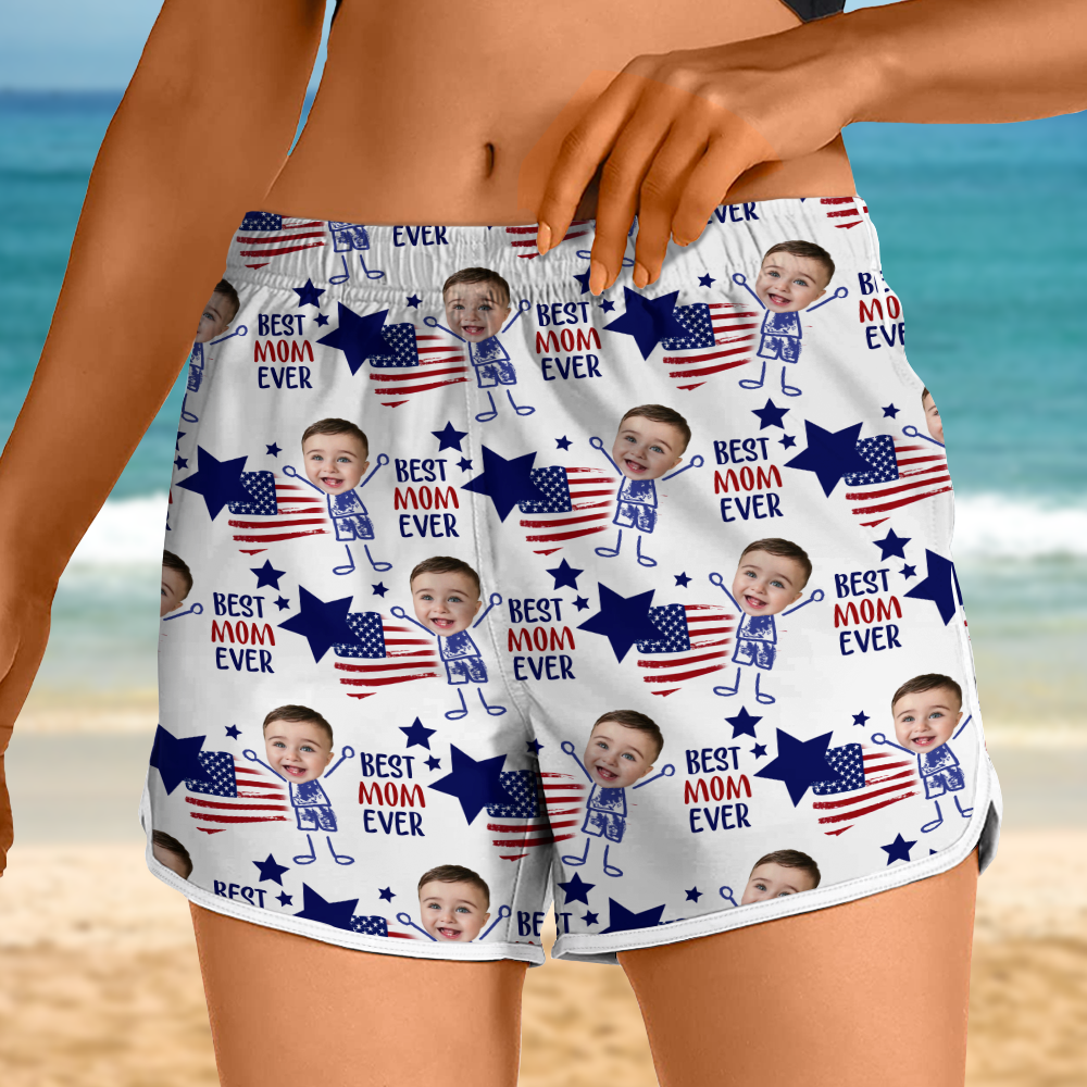 Custom Photo Best Mom Ever Women's Beach Short For Summer TH10 892899