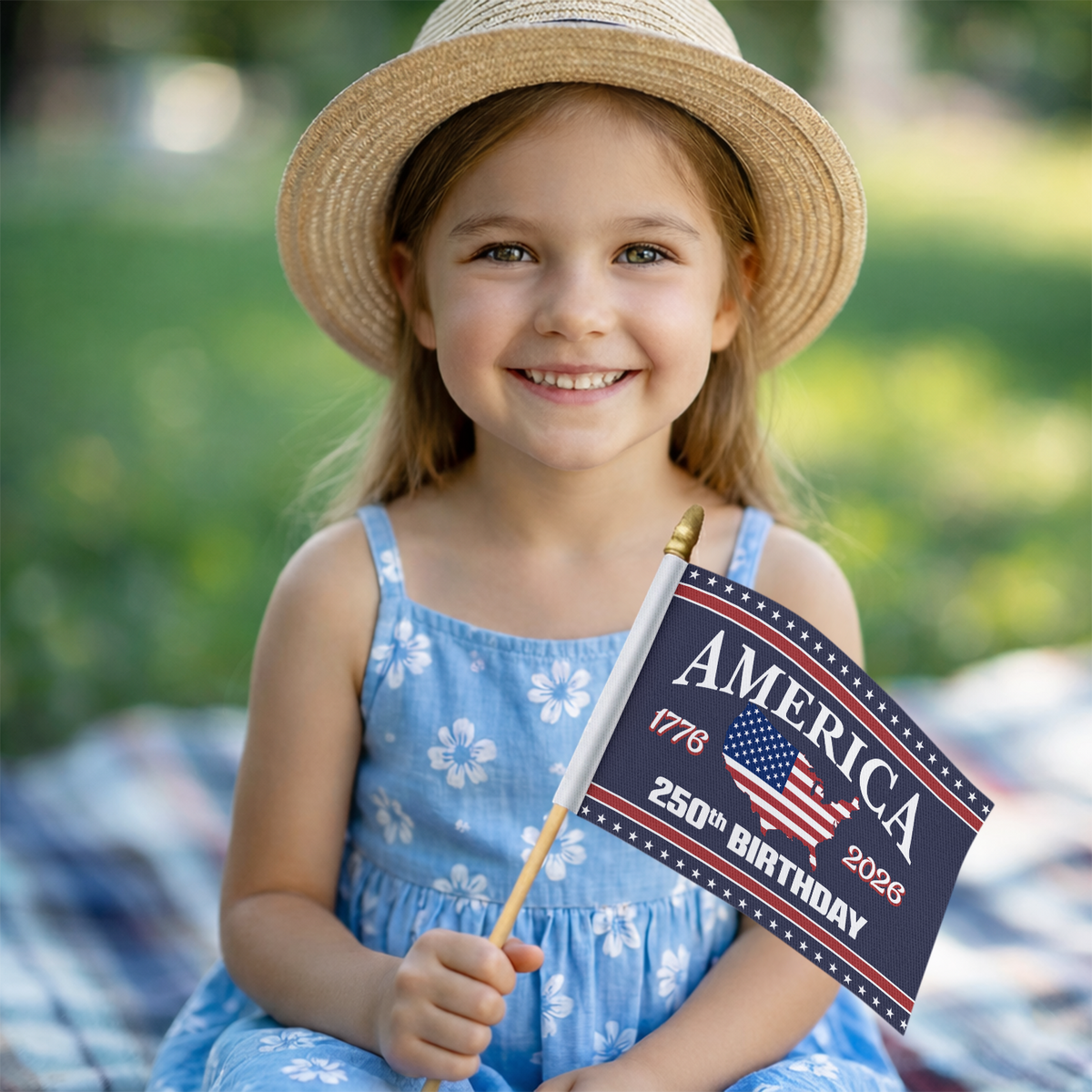 250 Birthday America 1776-2026 Handheld Flag HA75 898854