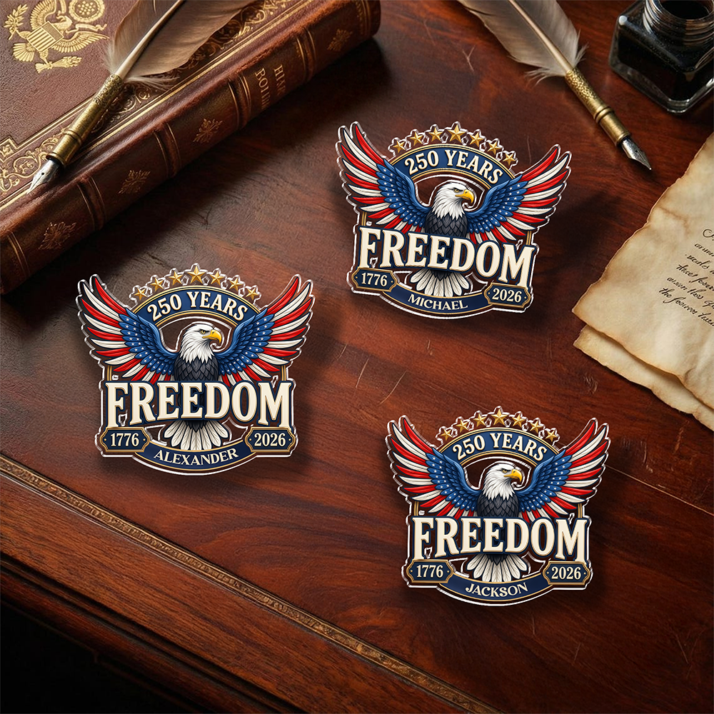 Personalized 250 Years of Freedom America 1776–2026 Acrylic Pin HA75 920950
