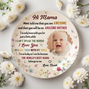 Custom Photo The World's Best Mommy Belongs To Me Home Decor Ceramic Plate LM32 893217