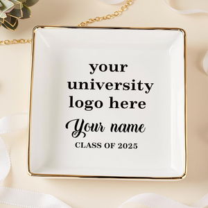 Custom University Logo Class of 2025 Personalized Jewelry Dish Graduation Gift HA75 892268