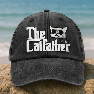 The Catfather Washed Denim Baseball Cap TH10 892997