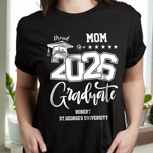 Personalized Proud Family Of A Graduate Graduation Dark Shirt For Family Members HA75 891940