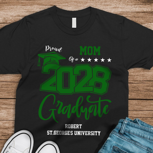 Personalized Proud Family Of A Graduate Graduation Dark Shirt For Family Members HA75 891940