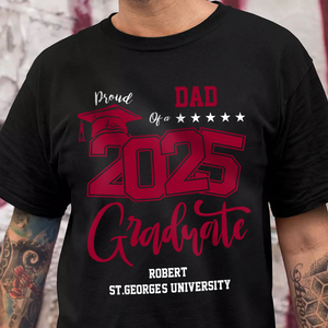 Personalized Proud Family Of A Graduate Graduation Dark Shirt For Family Members HA75 891940