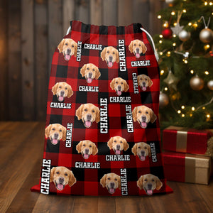 Custom Dog Photo Christmas Gift Bag For Your Dog TH10 896999
