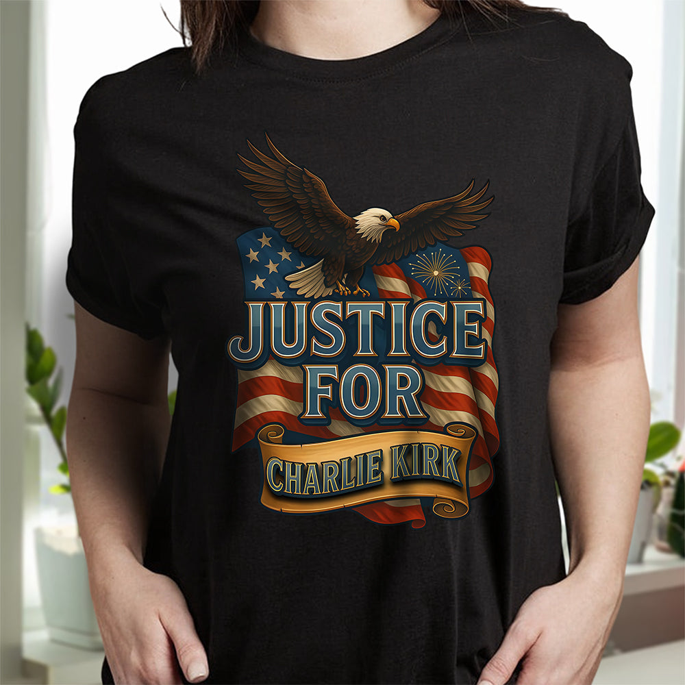 Justice For Charlie Kirk Dark Shirt TH10 64405
