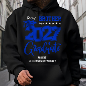 Personalized Proud Family Of A Graduate Graduation Dark Shirt For Family Members HA75 891940