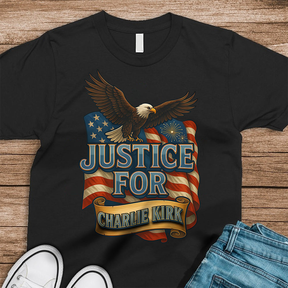 Justice For Charlie Kirk Dark Shirt TH10 64405