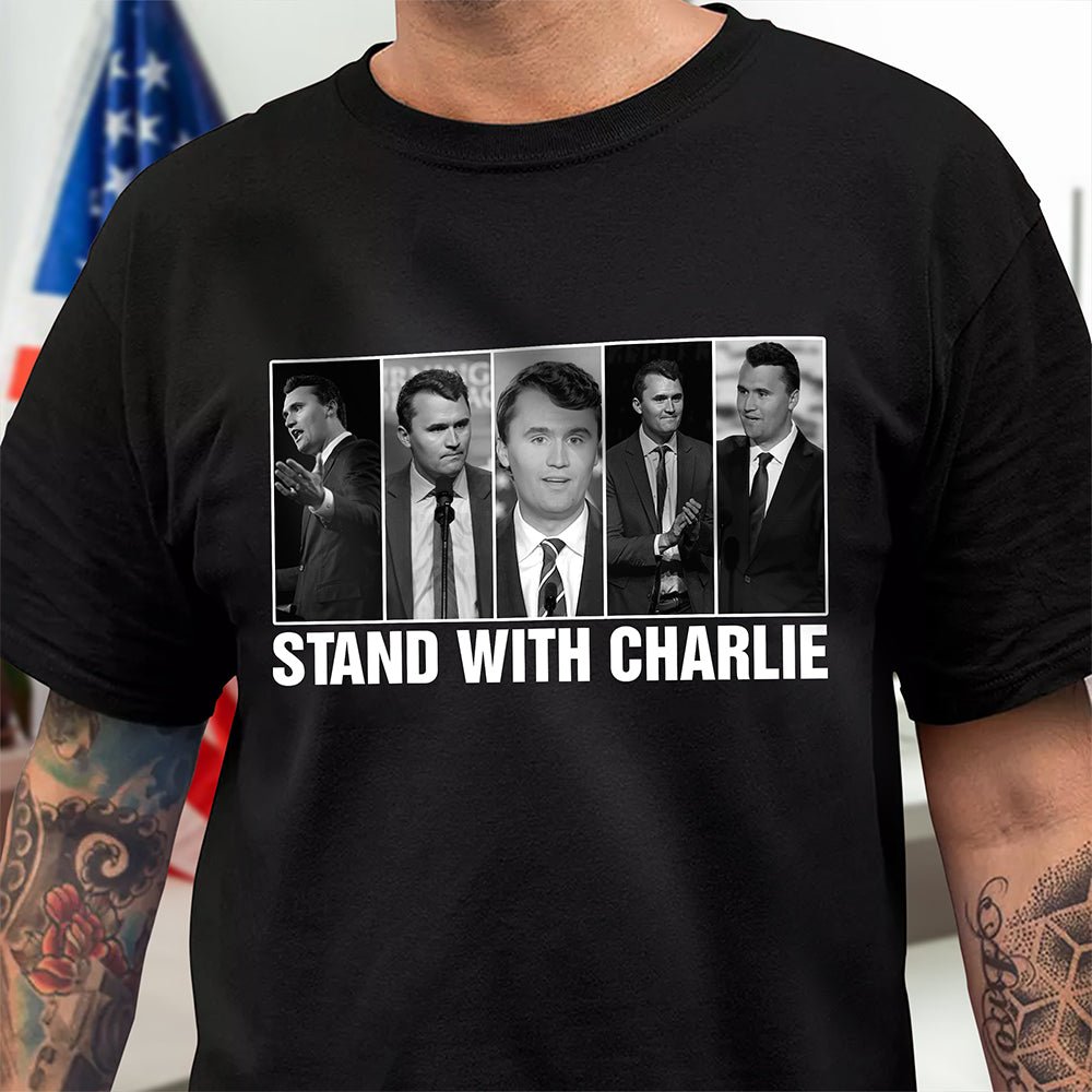 Stand With Charlie Kirk Dark Shirt TH10 64443