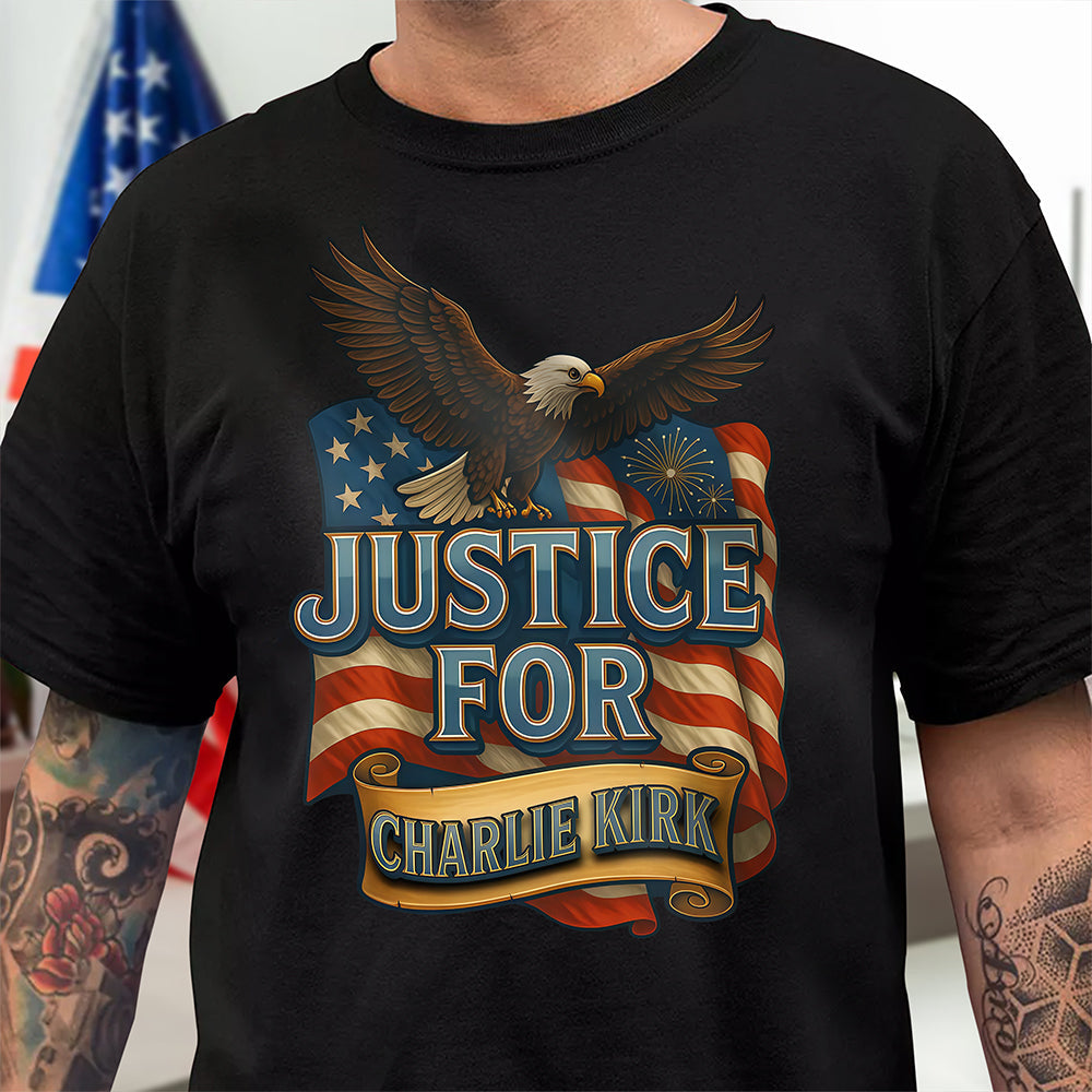 Justice For Charlie Kirk Dark Shirt TH10 64405