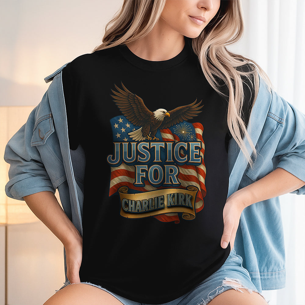 Justice For Charlie Kirk Dark Shirt TH10 64405
