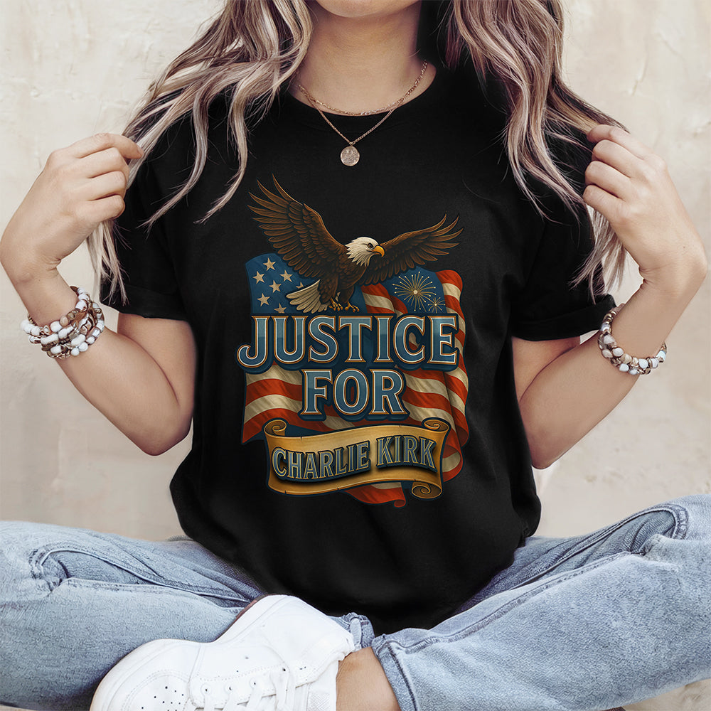 Justice For Charlie Kirk Dark Shirt TH10 64405