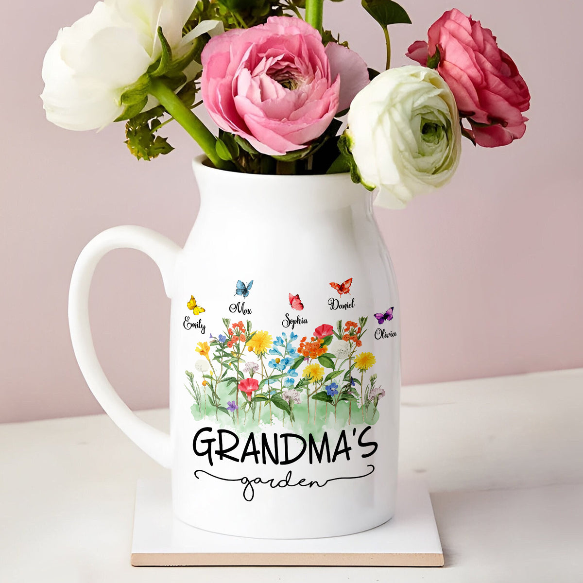 Custom Kids' Names Flower Grandma's Garden Vase Mother's Day Gifts HO82 901776