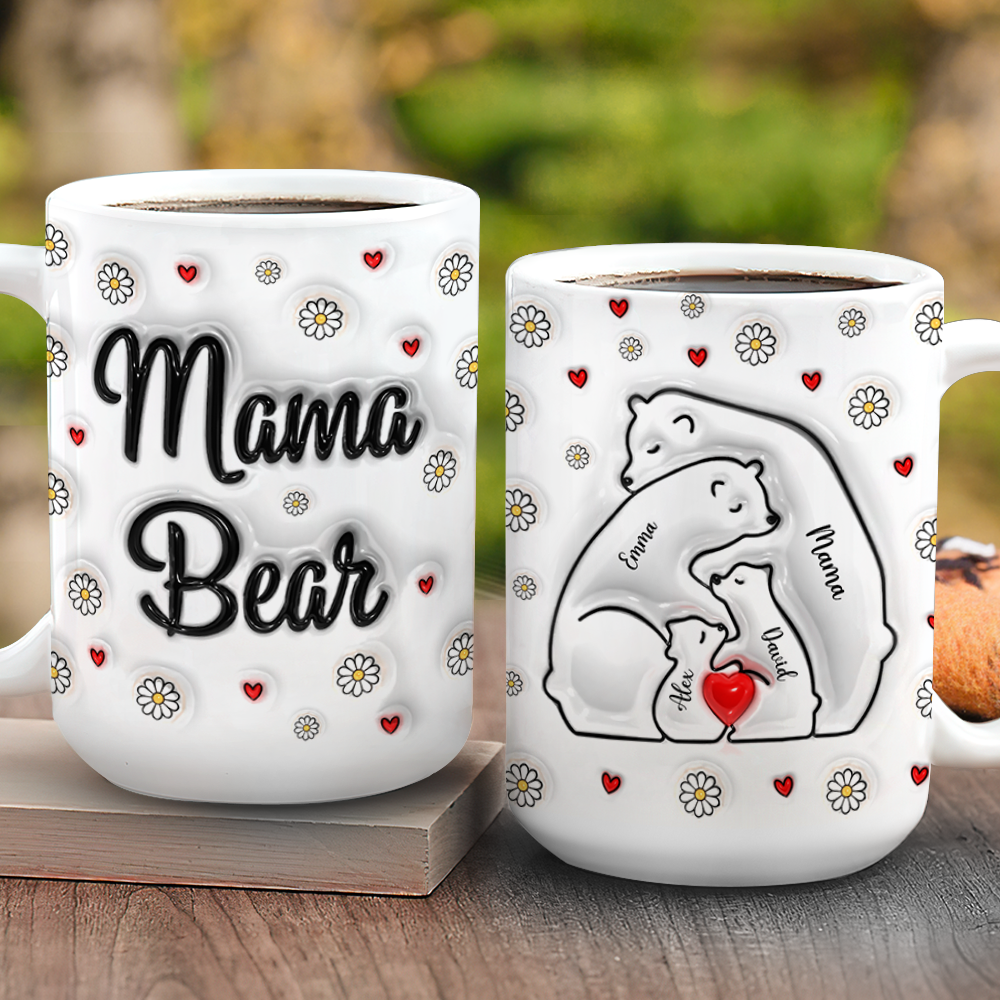 Personalized Mama Bear With Kid 3D Effect Mug Gift For Mother's Day TH10 169215