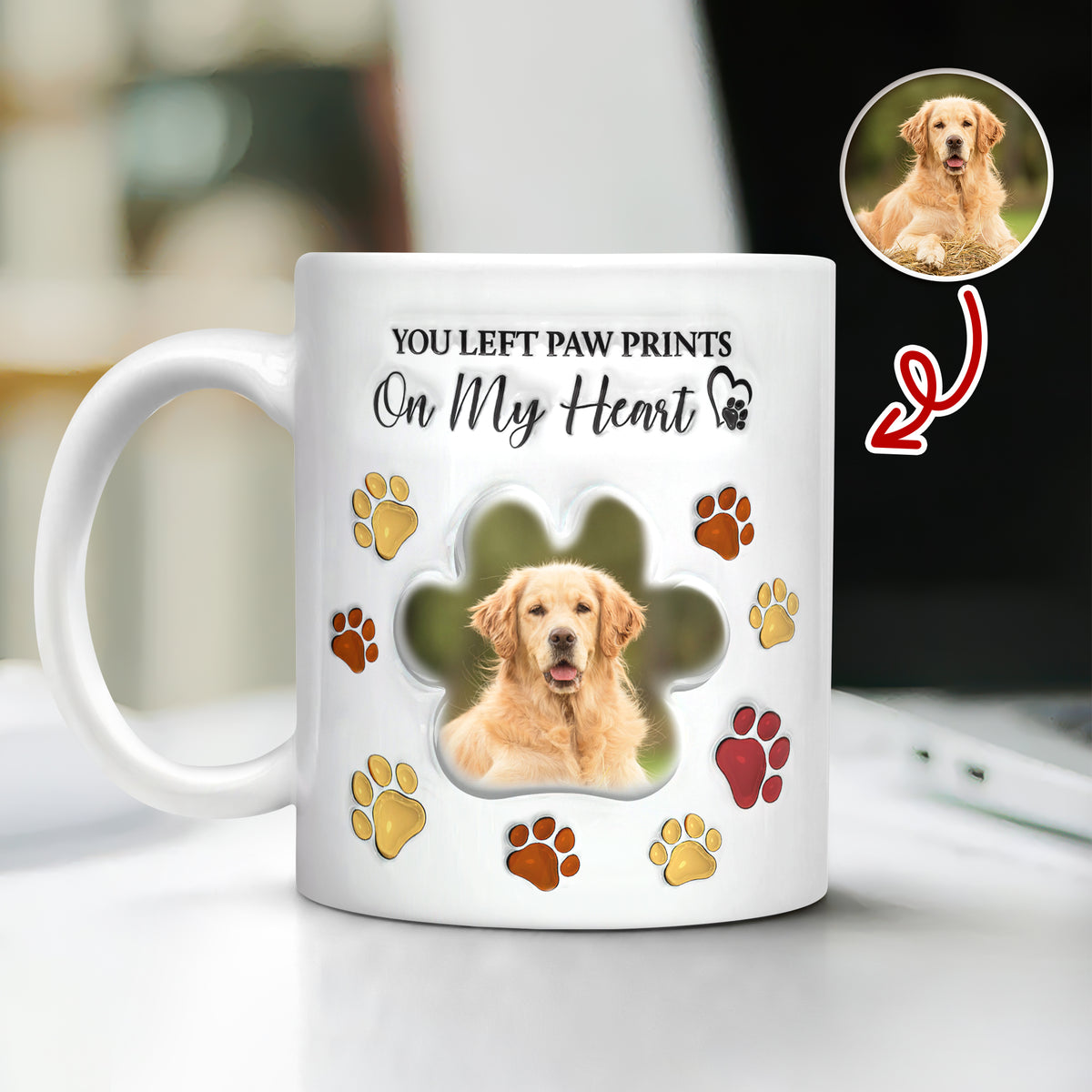 Custom Photo Forever In My Heart Memorial 3D Inflated Effect Printed Mug HA75 897066
