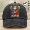 Custom Car Photo I Am A Simple Man Washed Denim Baseball Cap CH07 896386