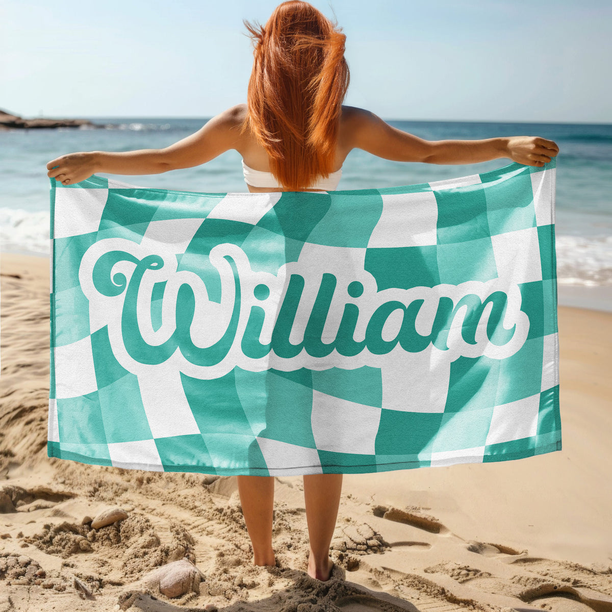 Personalized Vans Checker Pattern In Retro Style Beach Towel HA75 892798