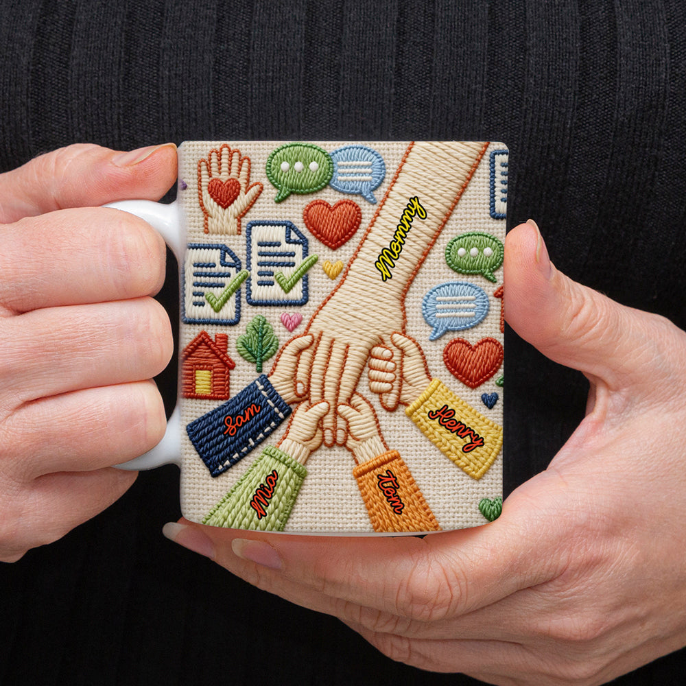 Personalized Busy Mom Knitted Yarn 3D Effect Mug - Mother's Day Gift HO82 901574