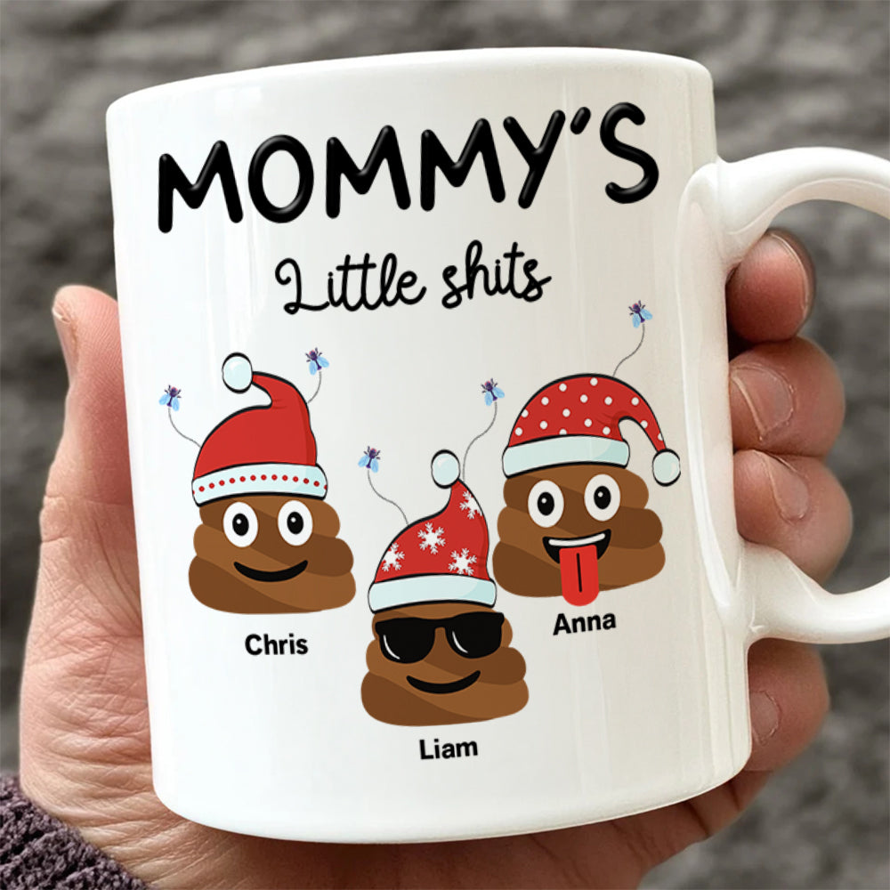 Personalized Mommy’s Little Shits Mug – Funny Christmas Gift for Mom CH07 896324