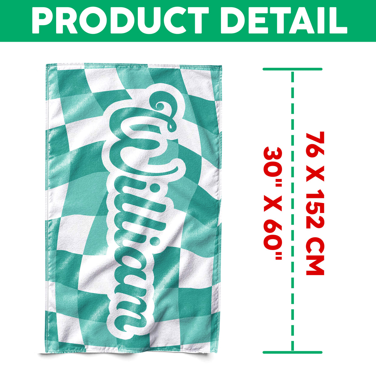 Personalized Vans Checker Pattern In Retro Style Beach Towel HA75 892798