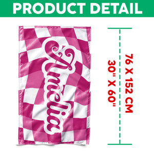 Personalized Vans Checker Pattern In Retro Style Beach Towel HA75 892798