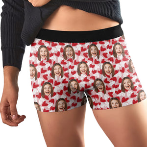 Custom Portrait Face Personalized Men's Boxer Briefs Valentine's Day HA75 898422
