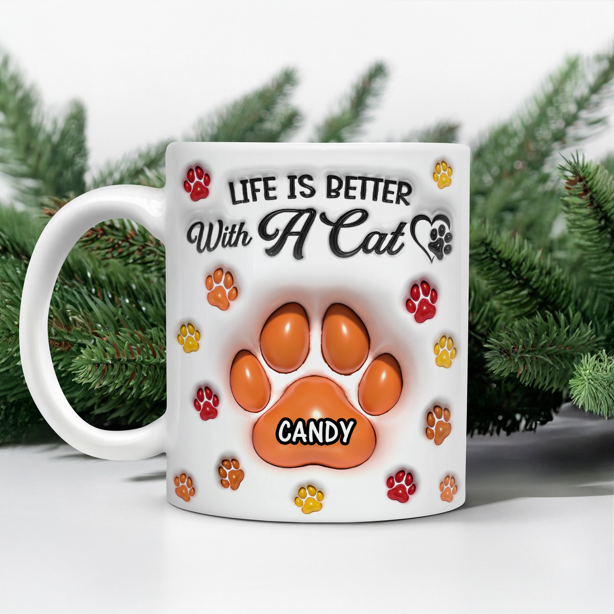 Life Is Better With Paws - Personalized 3D Mug LM32 895007