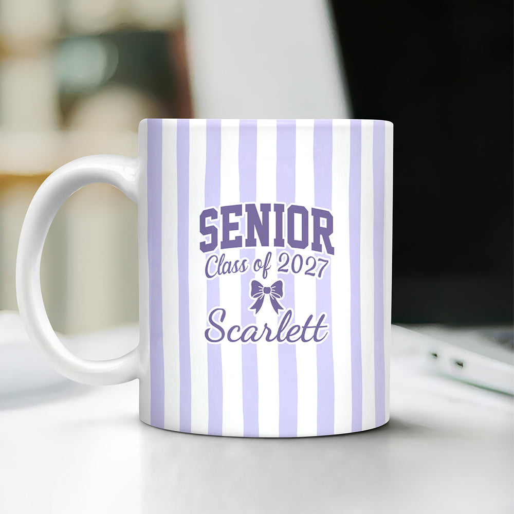 Personalized Class Of 2027 Stripe Mug For Senior TH10 170899