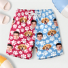 Custom Photo Paw Pattern Beach Shorts - Custom Funny Pet Lover Gift CH07 910558
