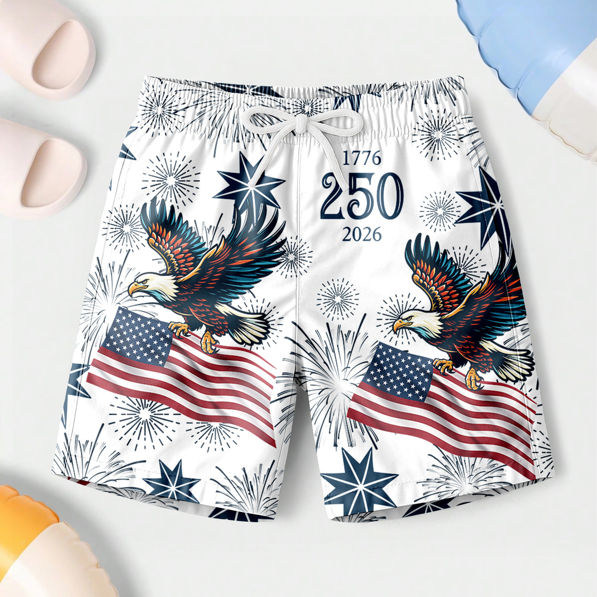 America Anniversary 1776–2026 Eagle Kid Beach Short TH10 169399