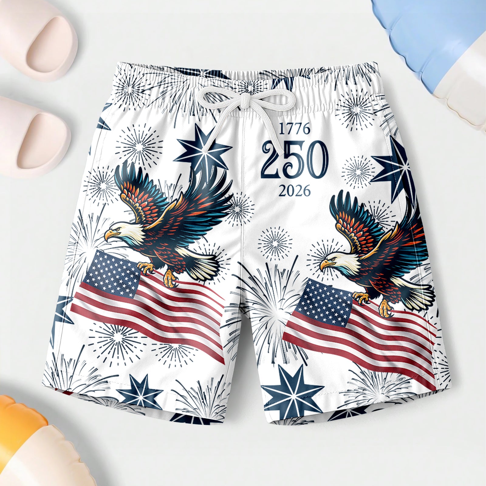 America Anniversary 1776–2026 Eagle Kid Beach Short TH10 169399