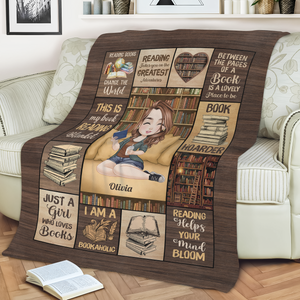 Just A Girl Who Loves Blanket Personalized For Book Lovers, Bookworm HO82 894444