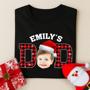 Custom Kid Face Dark Shirt Christmas Gift For Dad Mom HO82 894404