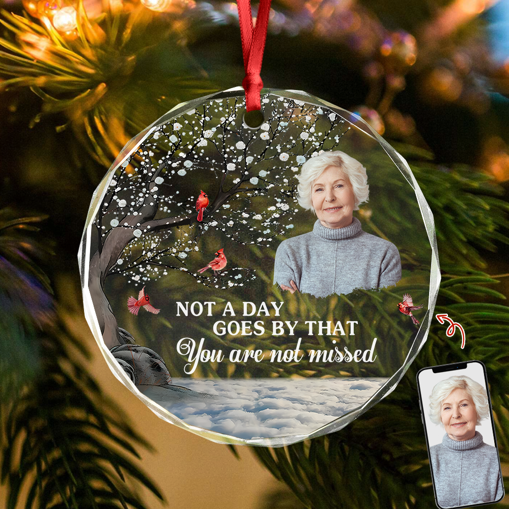 Custom Photo I'm Always With You Memorial Glass Ornament HA75 897190