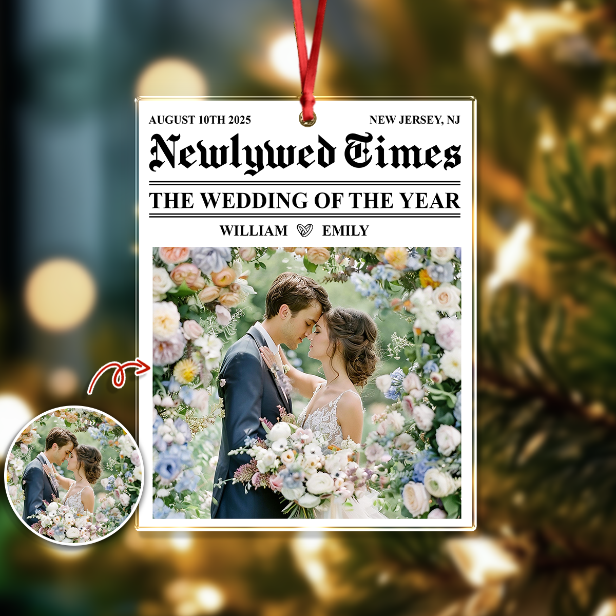 Custom Photo The Wedding Of The Year Couple Acrylic Ornament HA75 897512