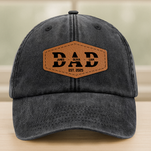 Custom Name Dad With Kid Denim Baseball Cap TH10 894027
